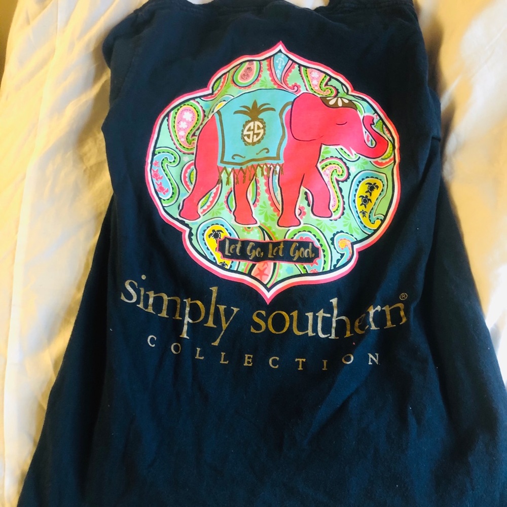 Simply Southern basic navy tee - Picture 2 of 2